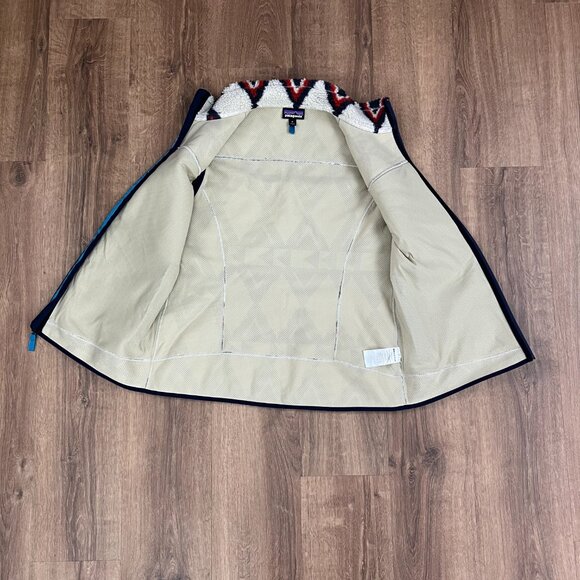Patagonia Retro X Deep Pile Fleece Vest- Tribal Brass Hawk Sz XL - Picture 9 of 12